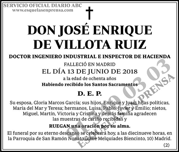 José Enrique de Villota Ruiz